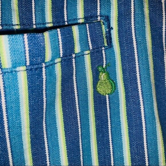 Abercrombie & Fitch vintage blue striped crop jeans size 4 - Picture 4 of 5